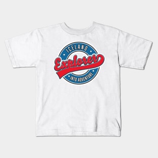 Iceland explorer into adventure Kids T-Shirt